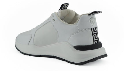 Versace White Calf Leather Sneakers - Ellie Belle