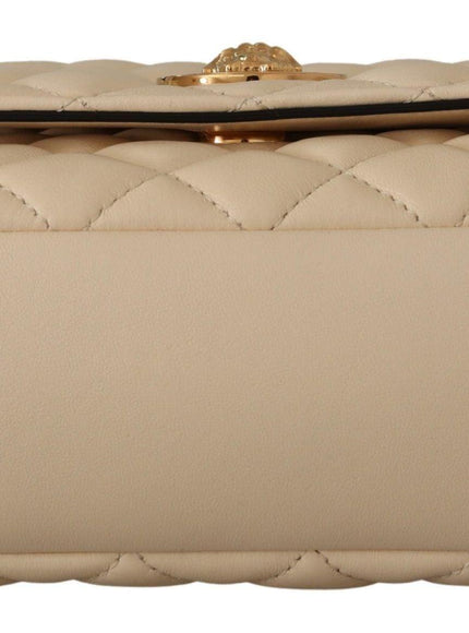 Versace White Nappa Leather Medusa Shoulder Bag - Ellie Belle