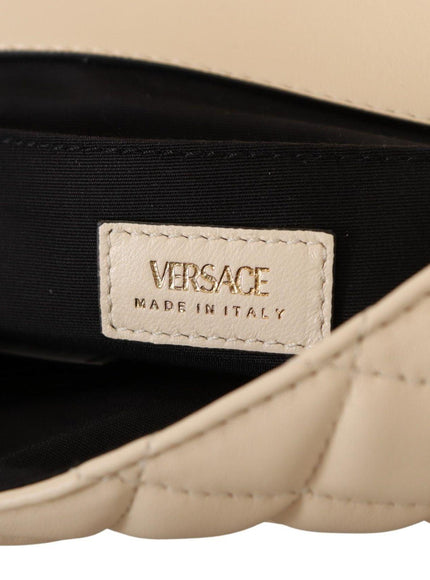 Versace White Nappa Leather Medusa Shoulder Bag - Ellie Belle