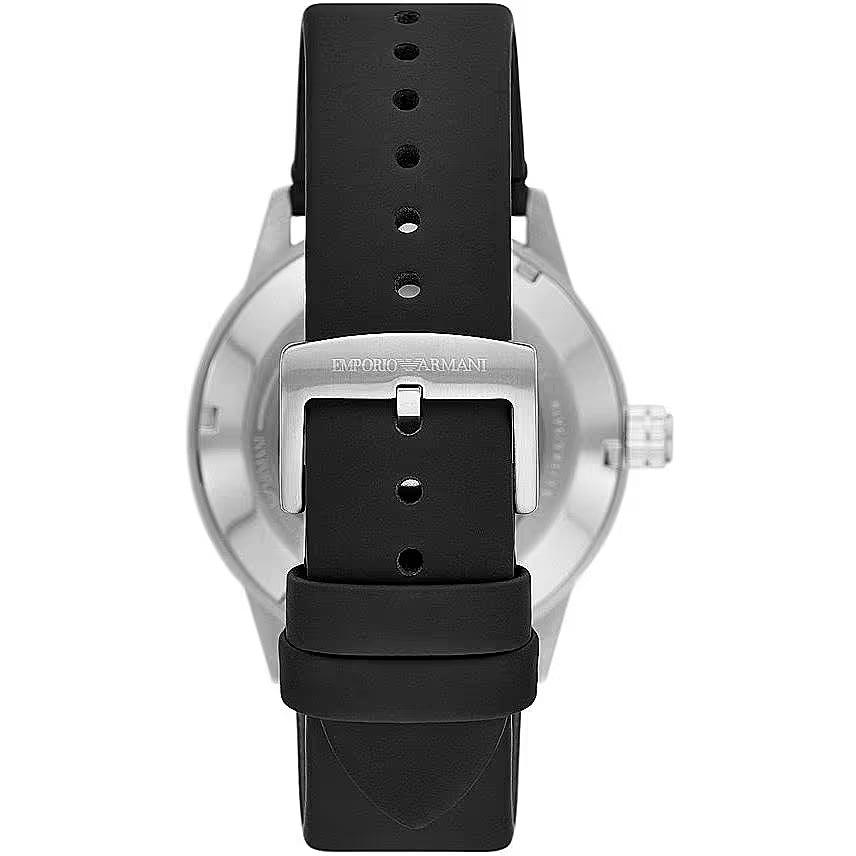 Emporio Armani Black Leather Automatic Watch - Ellie Belle