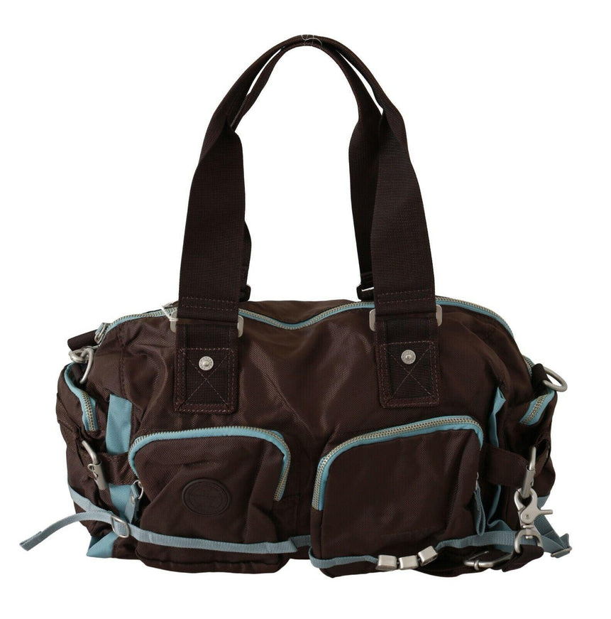 WAYFARER Brown Handbag Duffel Travel Purse - Ellie Belle