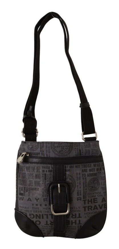 WAYFARER Gray Printed Logo Shoulder Crossbody Purse Bag - Ellie Belle