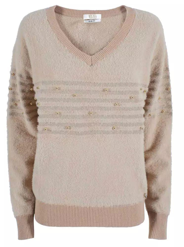Yes Zee Beige Polyamide Sweater - Ellie Belle
